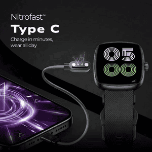 Fastrack Jupiter S3 Smartwatch | BT Calling | Square | Black & Grey