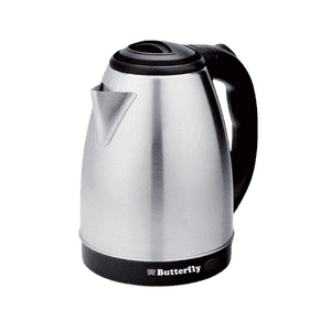 Butterfly Evo Pro 1.5L Electric Kettle | 1350 W | Auto Shut Off | Steel with Black