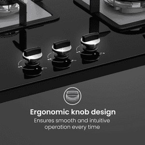 Crompton 3Br Hob | 76 cm | Auto Ignition | Black | SKHB763SP-MBL