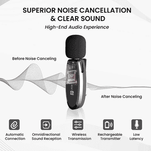 Portronics VlogMate Mic | IPH Vlogging Mic | Type C | Black | POR 2320