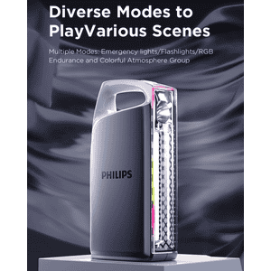 Philips Portable Emergency Light | Rechargeable | 4000MAh Battery | Black | SFL3402