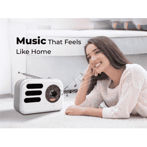 iGear Vintune Radio Mp3 Player with Bluetooth Speaker | White