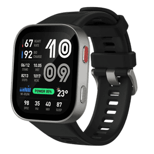 Amazfit Bip Max Smartwatch | 2.07" AMOLED Display | Fitness Tracker | Bluetooth | Silver & Black