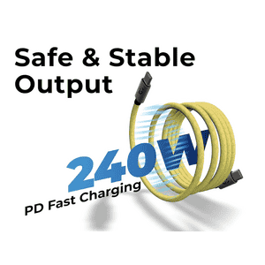 iGear Magneon Magnetic Fast Charging Cable | USB-C Cable to USB C Cable | 240W | Yellow