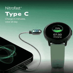 Fastrack Jupiter R3 Smart Watch | Round Display | Black & Green