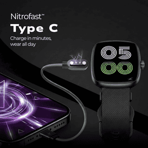 Fastrack Jupiter S3 Smartwatch | BT Calling | Square | Black
