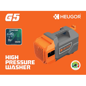 Heugor G5 Pressure Washer | 950W | Compact Portable Design | Grey And Orange | 2175PSI