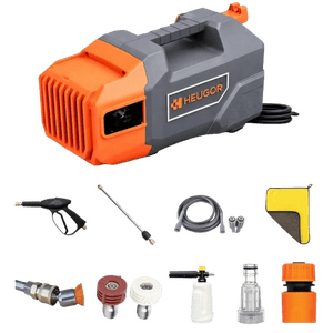 Heugor G5 Pressure Washer | 950W | Compact Portable Design | Grey And Orange | 2175PSI