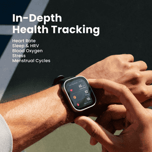 Amazfit Bip Max Smartwatch | 2.07" AMOLED Display | Fitness Tracker | Bluetooth | Silver & Black
