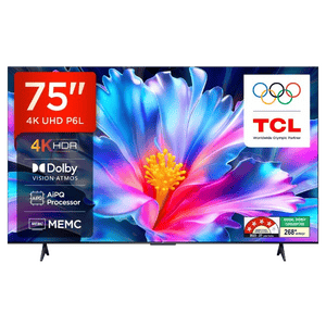 TCL 4K Ultra HD Smart LED Google TV | 189 cm (75 inches) | Black | 75P6L