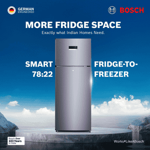 Bosch Frost Free Double Door Refrigerator | 6-in-1 Convertible Modes | 243 L | 2 Star | Dark Lake | 2026 | CTC27U12VI