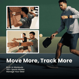 Amazfit Bip Max Smartwatch | 2.07" AMOLED Display | Fitness Tracker | Bluetooth | Silver & Black