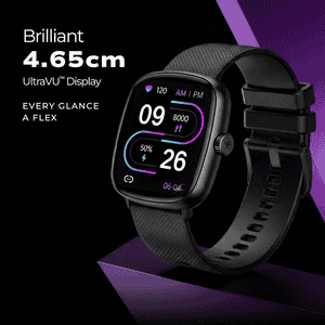 Fastrack Jupiter S3 Smartwatch | BT Calling | Square | Black