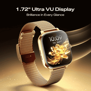 Fastrack Noir Rizz Smart Watch | 1.72" inch Ultra HD Display | BT Calling | Rose Gold