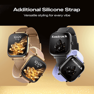 Fastrack Noir Rizz Smart Watch | 1.72" inch Ultra HD Display | BT Calling | Rose Gold