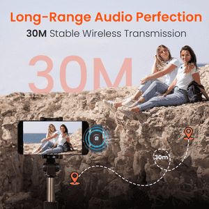 Portronics Vlogmate 3 Dual Wireless Microphone | with Charging Case | Black | POR 2323