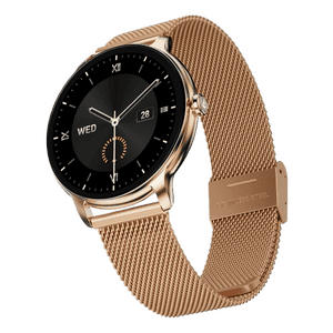Boat Chrome Iris Fashion Round Smart Watch | 1.32" AMOLED Display | 1000 Nits | Metal Gold