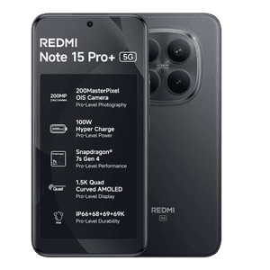 REDMI Note 15 Pro+ 5G | 8GB | 256GB | Carbon Black | NM