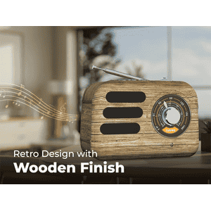 iGear Vintune Radio Mp3 Player with Bluetooth Speaker | Brown