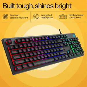 HP Wired Gaming Keyboard and Mouse Set | Black | KM300F