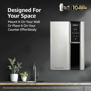 Havells Gracia Alkaline Water Purifier | RO+UV+Alkaline | 6.5L | Silver & Black
