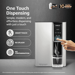 Havells Gracia Alkaline Water Purifier | RO+UV+Alkaline | 6.5L | Silver & Black