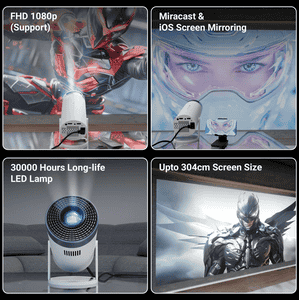 Zebronics PixaPlay 62 Projector | 3000 Lumens | White & Blue