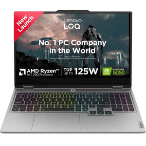 Lenovo LOQ 2025 Gaming Laptop | AMD Ryzen 7 Octa Core 250 | 16 GB | 512 GB SSD | 8 GB Graphics NVIDIA GeForce RTX 5050 | 83JG00H0IN