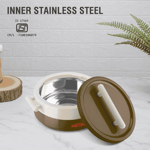 Milton Valenza 2000 Inner Stainless Steel Casserole | Durable and Easy to Carry | Assorted Colors
