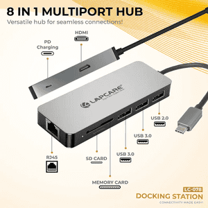 Lapcare Lap-C 8 In 1 Extended Travel Docking station