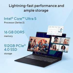 ASUS Vivobook 16 Light Weight Laptop | Intel Core Ultra 5 225H | 16GB | 512GB | Windows 11 Home | Quiet Blue | X1607CA-MB139WS