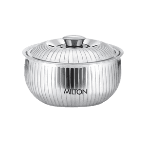 Milton Tulip Stainless Steel Casserole 1500 | Easy to Carry Hot Box | Silver