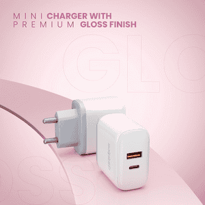 Salpido Dual Port Fast Charging Adapter | 45W | White | WC05