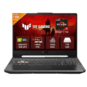 ASUS TUF Gaming A15 Gaming Laptop | AMD Ryzen 7 170 | 16GB | 1TB | Windows 11 Home | Black | FA506NCQ-HN009WS