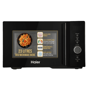 Haier Solo Microwave Oven with Defrost Technology | 23L | Black | HIL2301 MBEJ