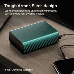 Boat Pro Energyshroom PB400 Compact Power Bank | 20000 mAh | 22.5W | Fast Charging | Emerald Green