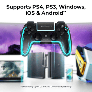 Zebronics Zeb Max Link Pro Wireless Gamepad | Dual Motor Haptics | Black