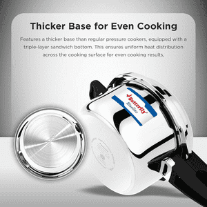 Butterfly Blue Line Pressure Cooker | 10 L | Silver