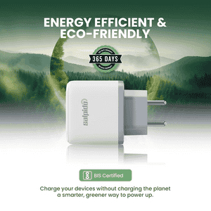 Salpido Dual Port Fast Charging Adapter | 45W | White | WC05
