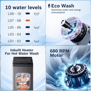 Bosch Fully Automatic Top Loading Washing Machine | 5 Star | 9Kg | Black | WOE90EV0IN