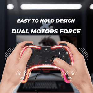 Zebronics Max Fury Wired Gamepad | Dual motors force | Black