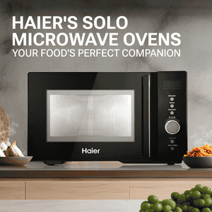 Haier Solo Microwave Oven with Defrost Technology | 23L | Black | HIL2301 MBEJ