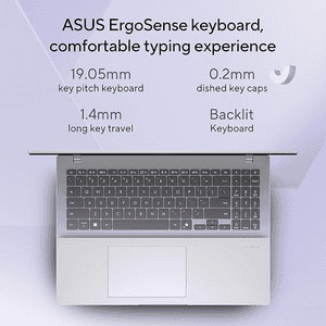 Asus Vivobook 16 Laptop | Snapdragon X X1 26100 | 16 GB | 512 GB | Windows 11 Home |  Cool Silver | X1607QA-MB050WS