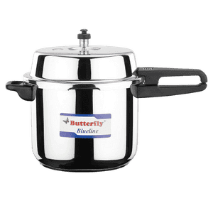 Butterfly Blue Line Pressure Cooker | 10 L | Silver