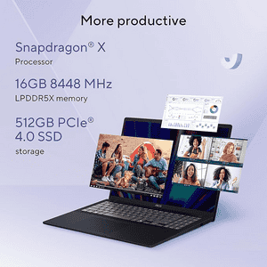 Asus Vivobook 16 Laptop | Snapdragon X X1 26100 | 16GB | 512GB | Windows 11 Home |  Quite Blue | X1607QA-MB049WS