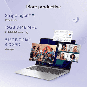 Asus Vivobook 16 Laptop | Snapdragon X X1 26100 | 16 GB | 512 GB | Windows 11 Home |  Cool Silver | X1607QA-MB050WS