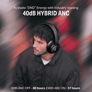 Boat Rockerz Plus 450 ANC Wireless Headphone | Black Sabre