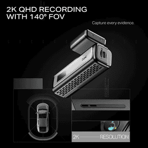 Boat Hive Dashcam M1 2K QHD Camera with GPS | 140° Wide-Angle View | Space Black