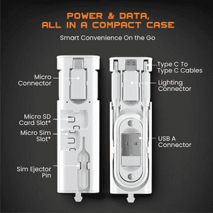 Mobilla Mobikit K1 All in One Data Cable Kit | 60 W