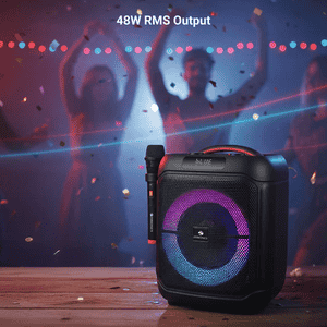 Zebronics Sono Plus Bluetooth Party Speaker | 48W RMS | Wireless Mic | Black